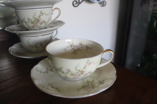 Set of 4 Theodore Haviland New York Rosalinde Cup and Saucer New York USA - Picture 2 of 9