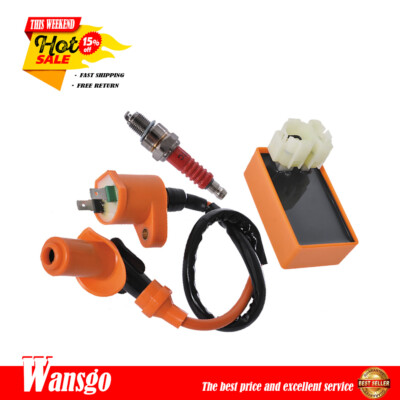 Racing Ignition Coil Spark Plug CDI For Gy6 Scooter ATV TaoTao 50cc -150cc NEW