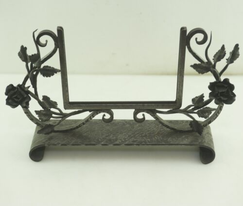 Antique Art Deco Wrought Iron Iron Forge Pictures Mirror Frame Ornamental Stand Old - Picture 1 of 7