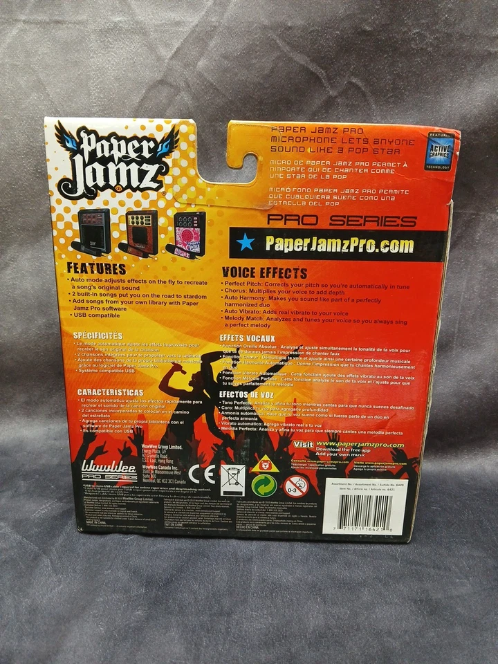 Paper Jamz Microphone And Effects Amp Pro Series Sing Like A Pro NEW NOT MINT - Image 2 of 4