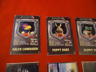 Star Fox 64 Nintendo 64 N64 8 Trading Cards Starfox Peppy Falco