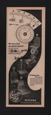 BALINGEN, Werbung 1941, Bizerba Schnellwaagen-Fabrik ASE-Waagen