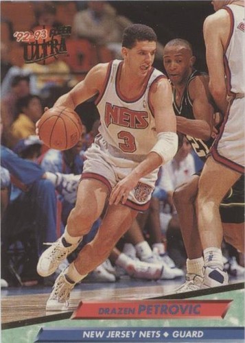 Drazen Petrovic HOF Fleer 1992-93 Basketball Card #33 New Jersey