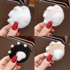 Girls Hair Clips Animal Paw Stereo Shape Hairpin Plush Hair Clips Cartoon Design