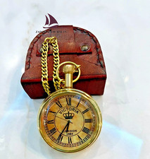 ZAIN Nautical Vintage Brass watch elgin pocket Collectible Brass Valentine's Gif