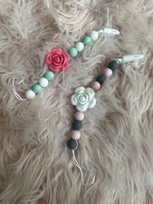 Silicone Baby Pacifier Clip Teether Chew Toy Teether Clip Baby New Two