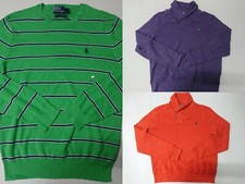 New with Tag Polo Ralph Lauren Men's Sweater Knit Long Sleeve Cotton S-XL