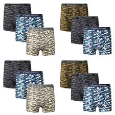 Mens Camo Boxer Shorts Camouflage Classic Army Cotton Rich Underwear 3 Pairs