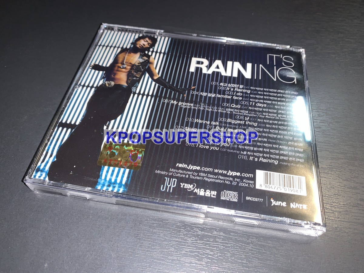 Rain It's Raining Bi 3rd Album CD Great Cond K-POP KPOP OOP