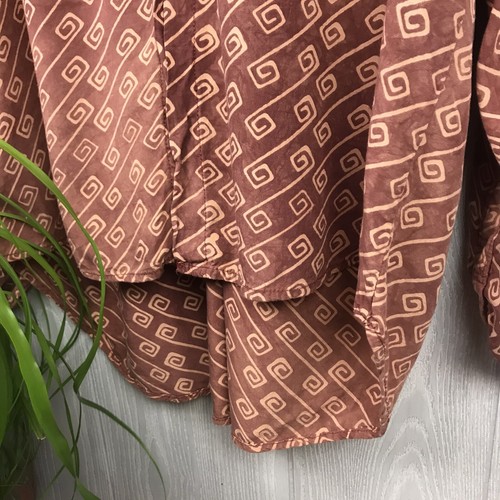 Camicia oversize manica lunga davanti bottoni unica fatta a mano nuova senza etichette vintage XL+ - Foto 6 di 10