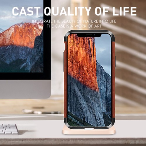 Coque rigide pare-chocs cadre hybride bois + métal véritable pour iPhone 13 Pro Max - Photo 9 sur 20