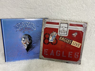 Eagles Their Greatest Hits and Eagles Live Vinyl Records