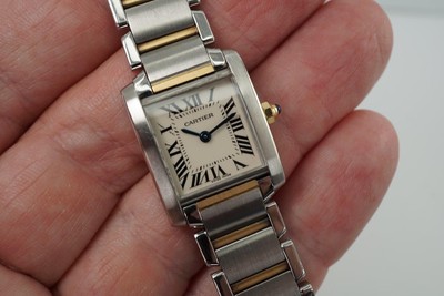 Cartier Tank Française Ref. 2384 Small 18k Gold Steel 20 mm