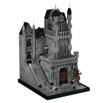 Modubrix Mocs Building Blocks Streets of Yharnam Sets Modular Bricks Toys Kits