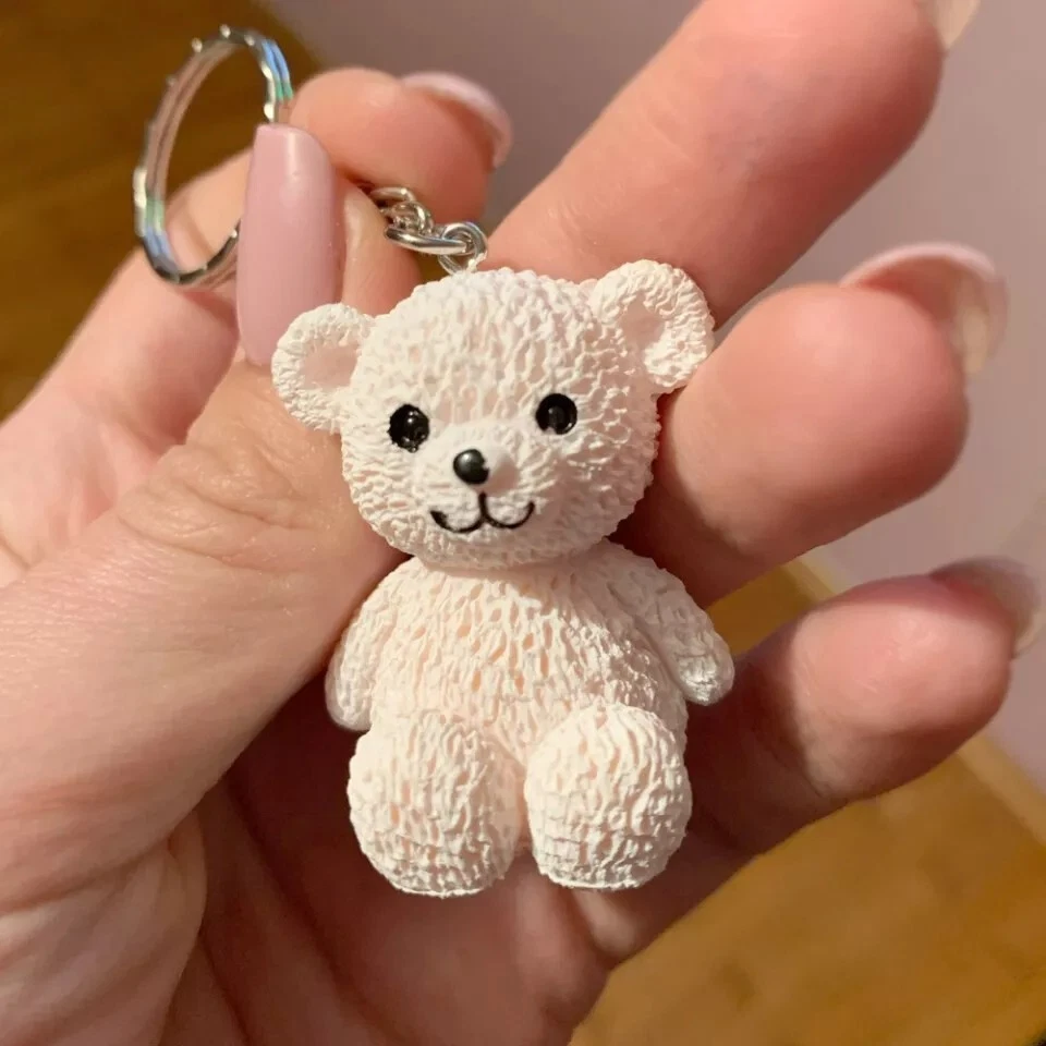Mini teddy hot sale bear keychain