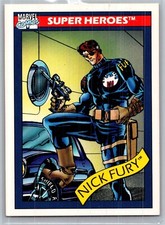 1990 Impel Marvel Universe Series 1 SUPER HEROES #5 Nick Fury