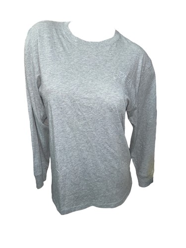 Victoria's Secret Pink Campus Cotton Long Sleeve Bling Glitter Tee Gray NWT - Bild 5 von 7