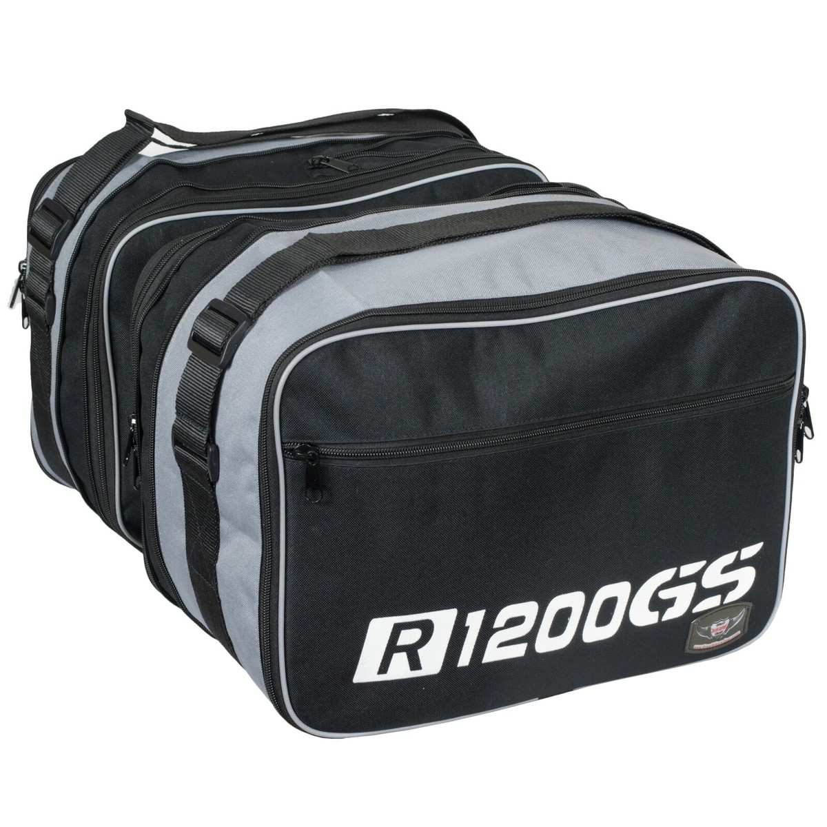 GBG Expandable Pannier Liner Bags (Pair) For BMW R1200GS VARIO Cases - Black/Grey