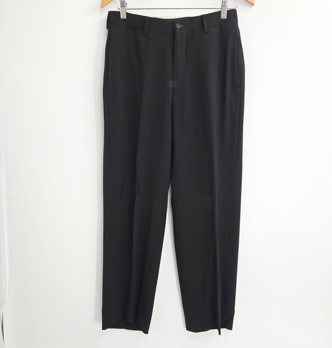 パンツ 00s ARMANI COLLEZIONI virgin wool slacks Armani Collezioni Trousers Black Stretch Virgin Wool Size 6