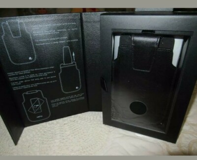 Vetta Smartphone Case Large Black Leather w swivelling belt clip
