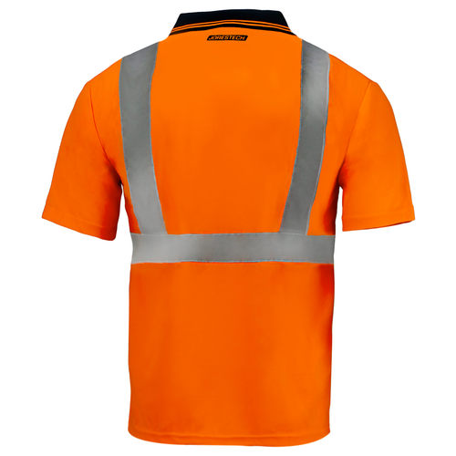 Ropa de trabajo de seguridad naranja Hi-Vis manga corta camisa polo top cinta reflectante - Imagen 6 de 11