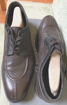 Bacco Bucci Handmade in Italy Leather Split Toe Derby Brown  display picture 3