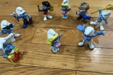 The Smurfs Mixed Lot McDonalds of 9 Toys