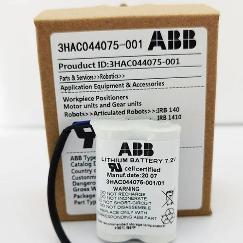 New 3HAC044075-001/01 7.2V SMB Battery for ABB Robot CPU ABBTA521 ABB3HAC16831-1