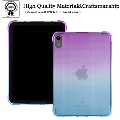 For iPad 9th 8th 7th 6th 5th Gen/Mini/Air/Pro Soft Silicone TPU Clear Case Cover - Picture 3 of 42