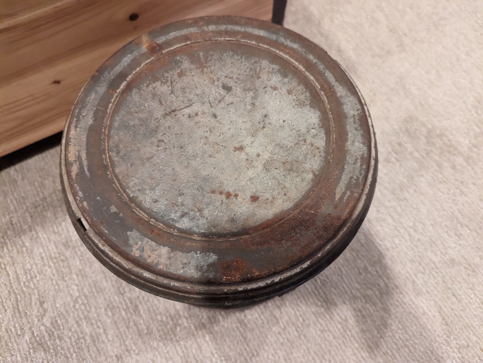 Small Vintage Gallon Steel Milk Can with Lid Oak Grove Dairy Norwood