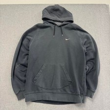 Vintage Y2K Nike Hoodie Mini Swoosh Mens Large Black