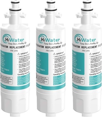 HiWater 3 Pack Refrigerator Water Filter LG LT700P Kenmore 9690 NSF Certified