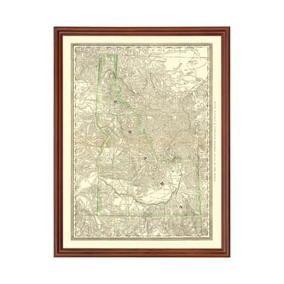 Old Map of Idaho 1884 - Vintage Idaho Art