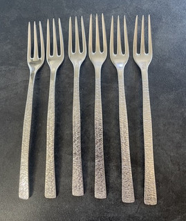 6 Vintage Viners Studio Bark Design By Gerald Benny Dinner Forks 20cm