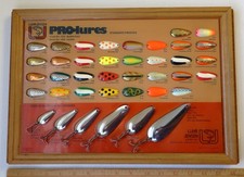 Very Nice Luhr-Jensen Pro-Lures Salesman Sample Display Board - 16