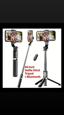 40'' Remote Selfie Stick Tripod Stand Phone Holder Bluetooth For iPhone/Samsung 
