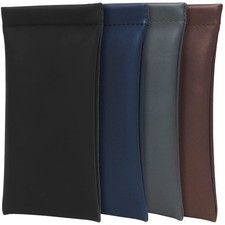 Glasses Case Squeeze Top Sunglasses Sleeve Pouch Leather Case Soft Slip in
