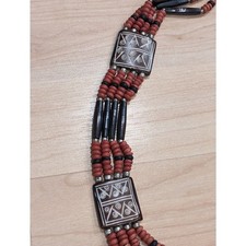Boho Southwestern Beaded Waist Accessory Western Festival Tie Belt