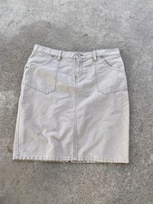 Vintage Unionbay Cargo Skirt Juniors 34x20 13 Beige Denim Knee S Pockets Casual