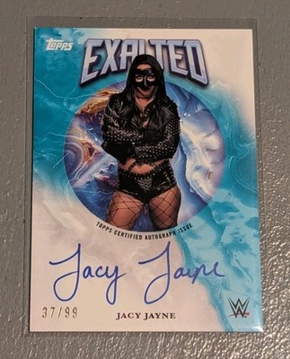 2025 Topps Exalted WWE Jacy Jayne Exalted Auto Aqua /99