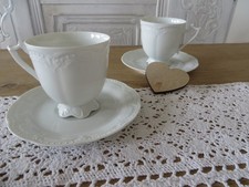 HUTSCHENREUTHER Viktoria 💚 2 Kaffeetassen + UT 💚weiß neu/neuwertig