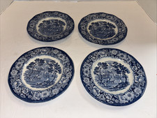 4 Liberty Blue Staffordshire MONTICELLO Bread...