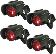 C mara de seguridad falsa con energ a solar y LED rojo parpadeante simulado