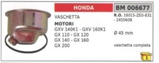 Vaschetta completa motore HONDA rasaerba GXV140K1 GXV110 GXV140 GXV160 Ø 45mm