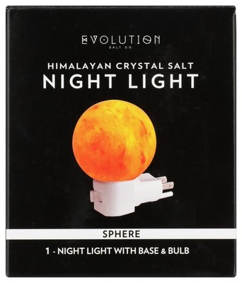 Himalayan Salt Sphere Night Light By Evolution Lamp