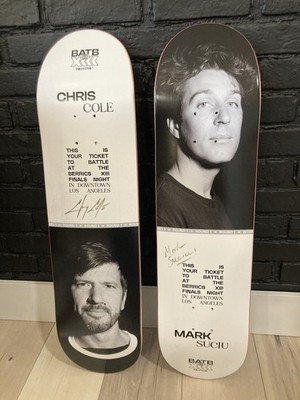 NEW BATB 13 XIII BERRICS Chris Cole & Mark Suciu Signed Skateboard Deck -LOT 2-
