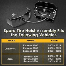 924-523 Spare Tire Hoist Winch Carrier Fit for Chevrolet Express 1500 2003-2014