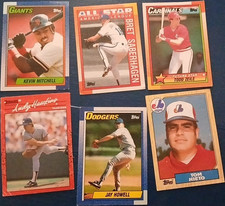 1988 Topps MLB Baseball 6-Card Lot Kevin Mitchell Zeile Saberhagen Howell