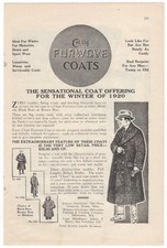 Chase Furwove Coats 1920 vintage print AD Black Bear / Brown Bear / Muskrat
