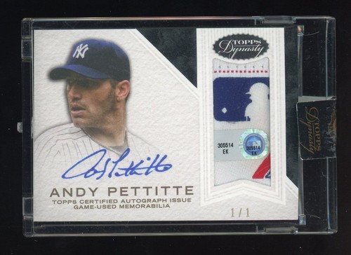 2016 Topps Dynasty Andy Pettitte Yankees MLB Logo Patch AUTO 1/1